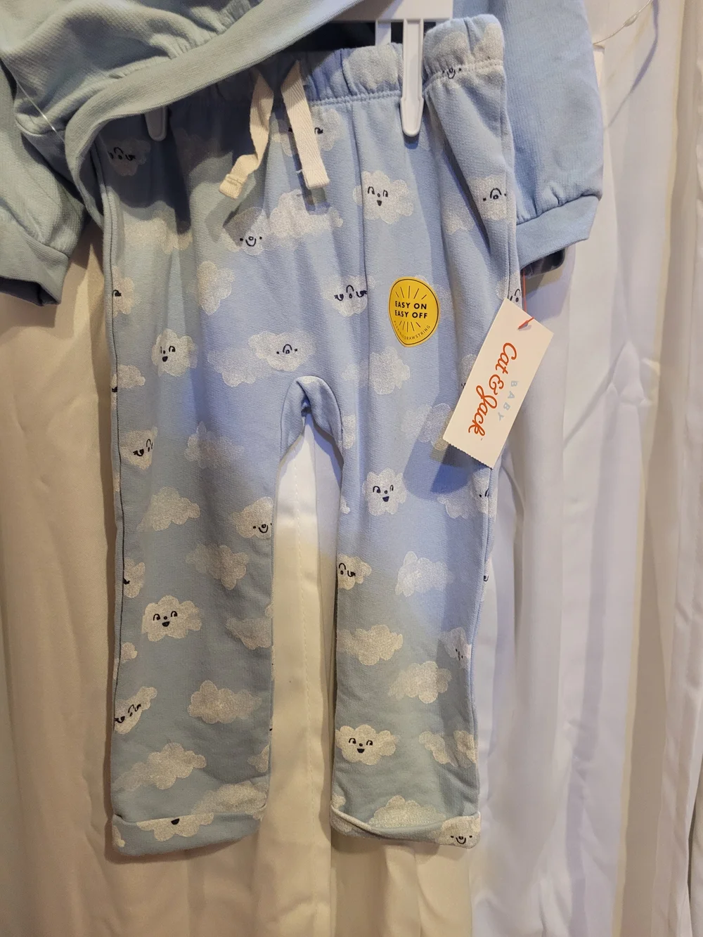 Cat & Jack Light Blue Cloud Hoodie and Leggings Set